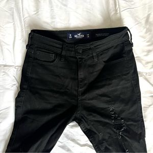 Hollister black jeans pants w25 L26 high- rise crop super skinny